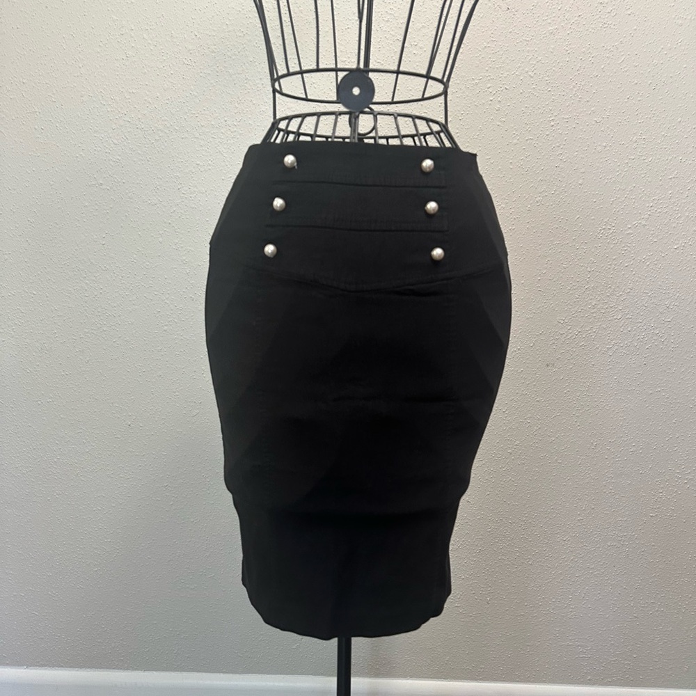 BCX Black Knee-Length Pencil Skirt Cocktail